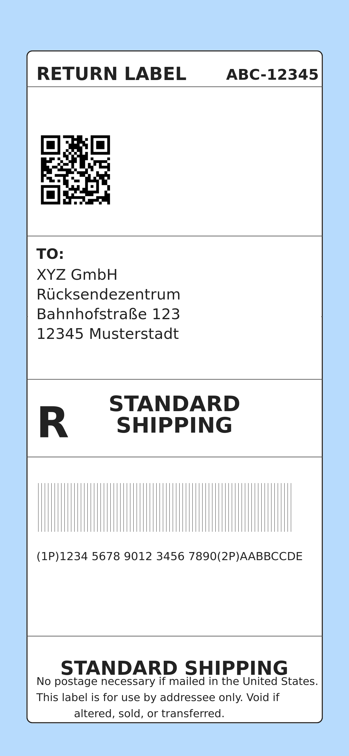 Retourenlabel im Shop